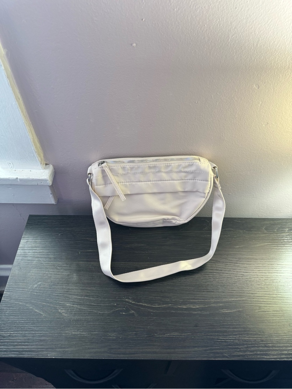 Classic White Crossbody Bag - Minimal Everyday Carry